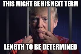 Trump jail | THIS MIGHT BE HIS NEXT TERM LENGTH TO BE DETERMINED | image tagged in trump jail | made w/ Imgflip meme maker