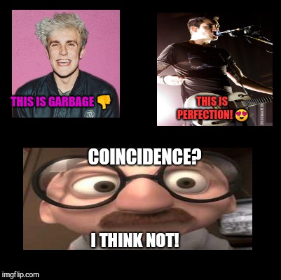 Tyler Connolly >>>>> Jake Paul | THIS IS PERFECTION! 😍; THIS IS GARBAGE 👎; COINCIDENCE? I THINK NOT! | image tagged in tyler | made w/ Imgflip meme maker