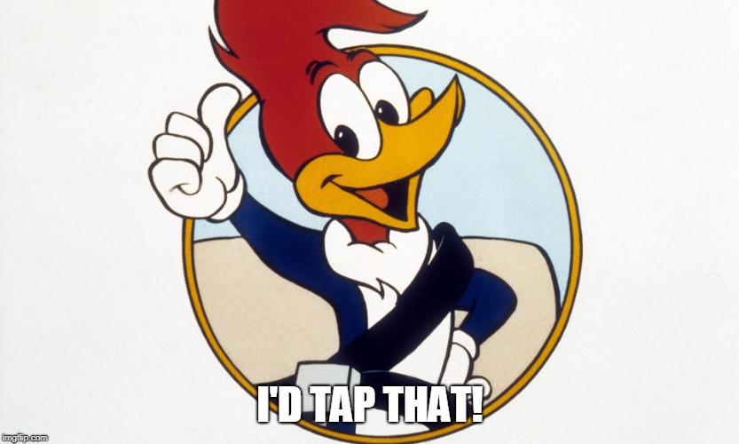 Woody Woodpecker | I'D TAP THAT! | image tagged in woody woodpecker | made w/ Imgflip meme maker