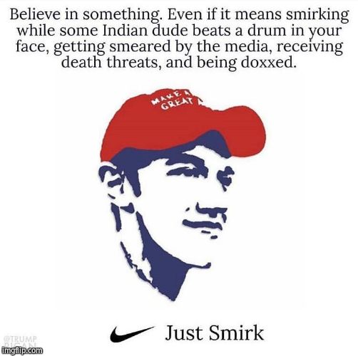 Just Smirk | image tagged in maga,smirk,smile,triggered | made w/ Imgflip meme maker