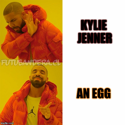 Why Does This Exist? | KYLIE JENNER; AN EGG | image tagged in drake,egg,memes,kylie jenner,funny,cool | made w/ Imgflip meme maker