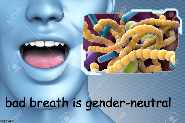 When a male's small junk and a female's itty-bitties are referred to as Tic-Tacs, what are people really saying? | bad breath is gender-neutral | image tagged in men and women | made w/ Imgflip meme maker