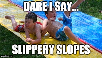 DARE I SAY... SLIPPERY SLOPES | made w/ Imgflip meme maker