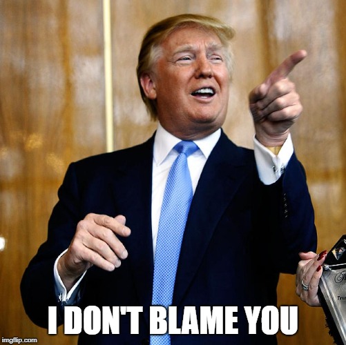 Donal Trump Birthday | I DON'T BLAME YOU | image tagged in donal trump birthday | made w/ Imgflip meme maker