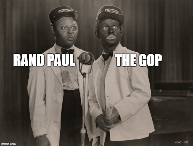 blackface | RAND PAUL; THE GOP | image tagged in blackface | made w/ Imgflip meme maker