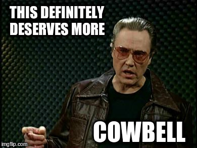 Bruce Dickinson | THIS DEFINITELY DESERVES MORE COWBELL | image tagged in bruce dickinson | made w/ Imgflip meme maker