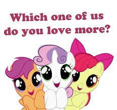Pick who you love more! | image tagged in memes,ponies,love | made w/ Imgflip meme maker
