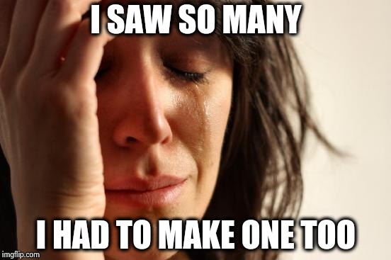 First World Problems Meme | I SAW SO MANY I HAD TO MAKE ONE TOO | image tagged in memes,first world problems | made w/ Imgflip meme maker