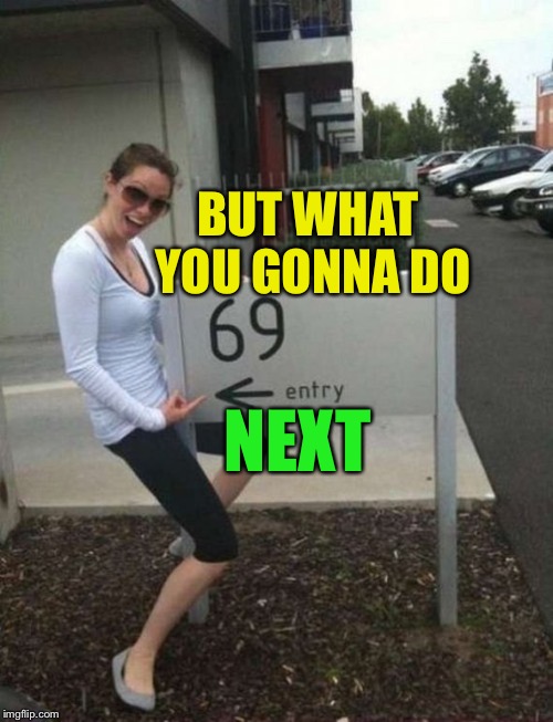 69 street sign | BUT WHAT YOU GONNA DO NEXT | image tagged in 69 street sign | made w/ Imgflip meme maker