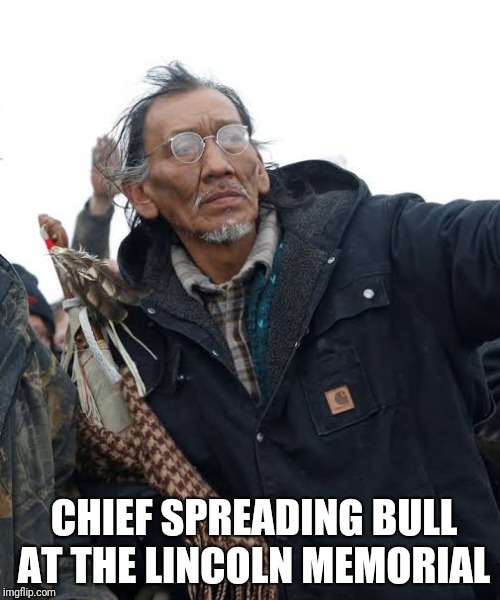 Nathan Phillips | CHIEF SPREADING BULL AT THE LINCOLN MEMORIAL | image tagged in lincoln memorial,maga caps,nathan phillips,covington high school | made w/ Imgflip meme maker