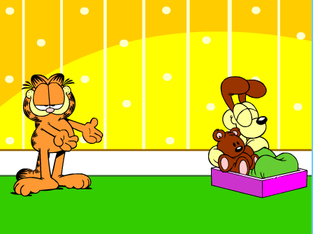 Garfield being ignored by Odie Blank Meme Template