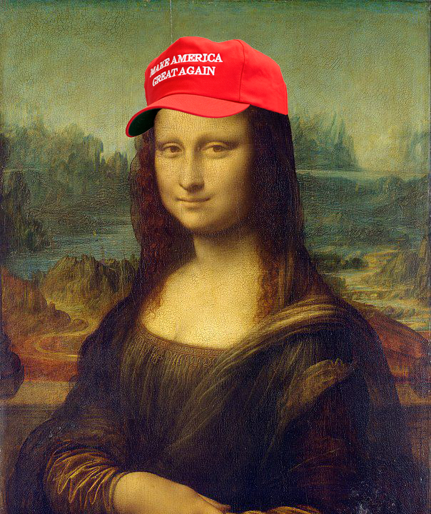High Quality Mona Lisa MAGA Blank Meme Template