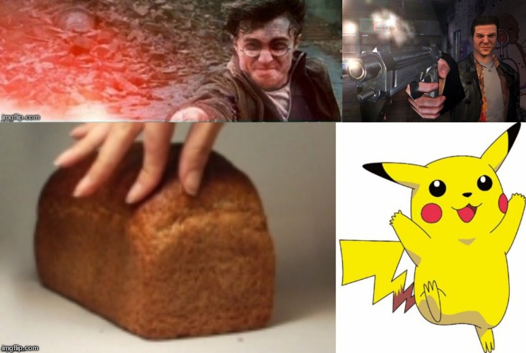 Sesame Street: One of these things is not like the others . . . . . | image tagged in sesame street,harry potter,pikachu,bread,max | made w/ Imgflip meme maker