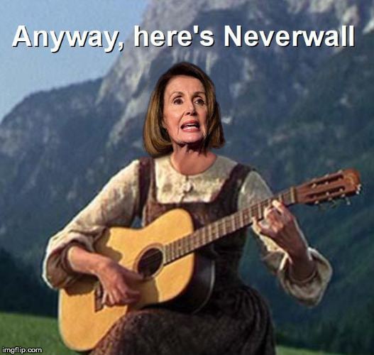 Neverwall | image tagged in donald trump,politics,funny,wall,trump wall,nancy pelosi | made w/ Imgflip meme maker