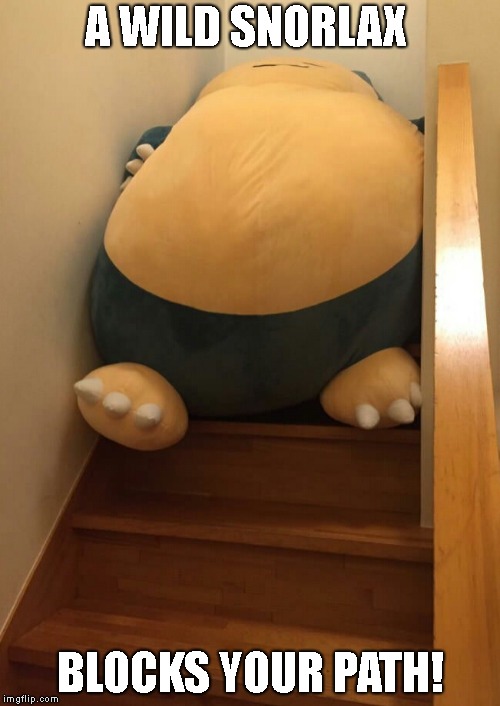 Snorlax  | A WILD SNORLAX; BLOCKS YOUR PATH! | image tagged in snorlax | made w/ Imgflip meme maker