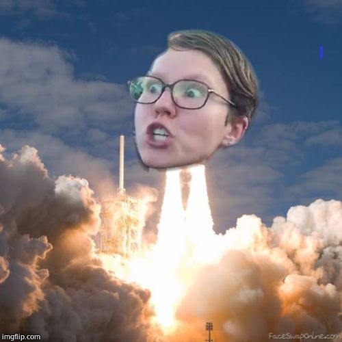 TRIGGERED FLOUNCE BLAST OFF | image tagged in triggered flounce blast off | made w/ Imgflip meme maker