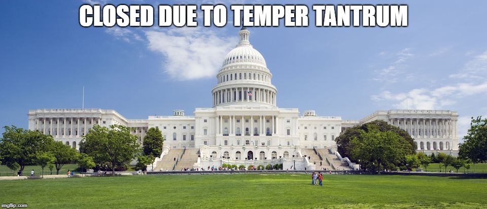 CLOSED DUE TO TEMPER TANTRUM | image tagged in closed,trump tantrum | made w/ Imgflip meme maker
