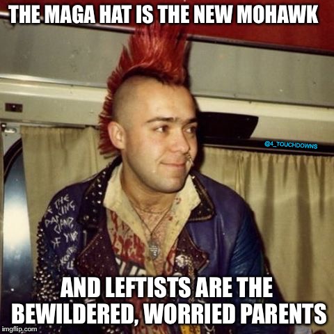F*** the USA! | @4_TOUCHDOWNS | image tagged in maga,punk,libtards | made w/ Imgflip meme maker