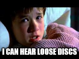I can see..  | I CAN HEAR LOOSE DISCS | image tagged in i can see | made w/ Imgflip meme maker