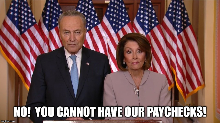 Chuck and Nancy | NO!  YOU CANNOT HAVE OUR PAYCHECKS! | image tagged in chuck and nancy | made w/ Imgflip meme maker