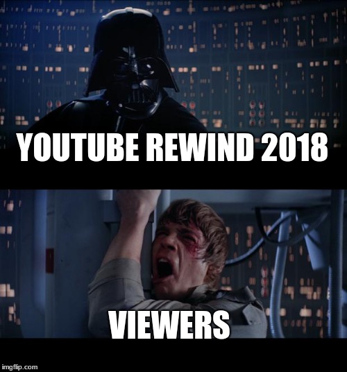 Star Wars No | YOUTUBE REWIND 2018; VIEWERS | image tagged in memes,star wars no | made w/ Imgflip meme maker