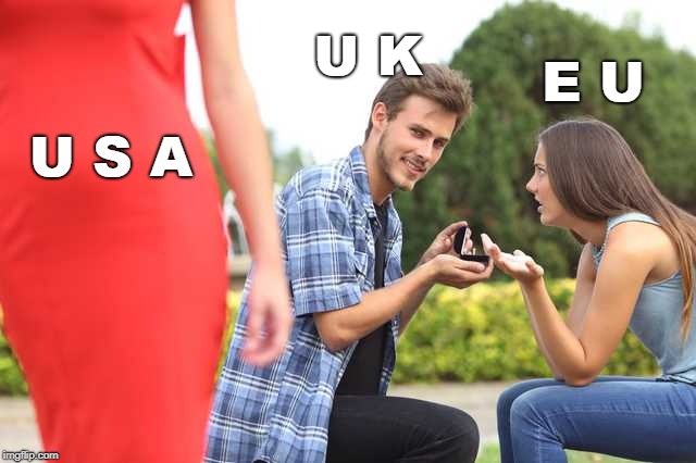brexit is a good idea being ruined by those evil globalists.as is the good ole usa. | U K; E U; U S A | image tagged in brexit,e u sucks,u s a ideals,meme this | made w/ Imgflip meme maker