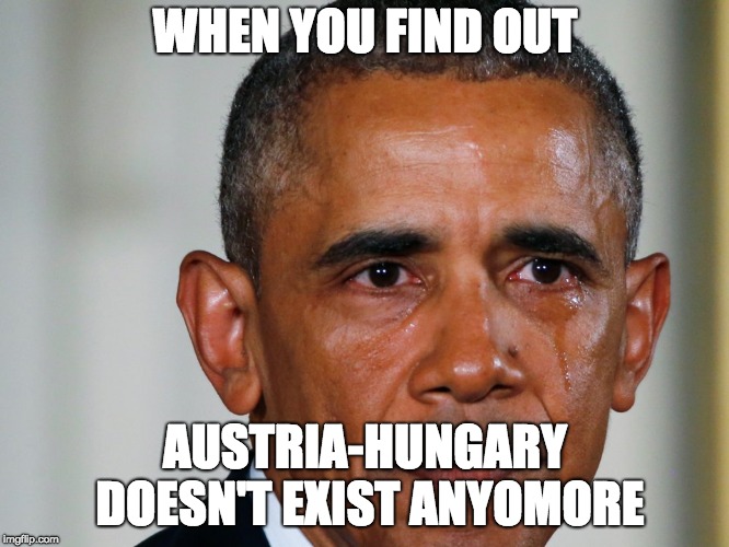 mappers be like | WHEN YOU FIND OUT; AUSTRIA-HUNGARY DOESN'T EXIST ANYOMORE | image tagged in obama,maps | made w/ Imgflip meme maker