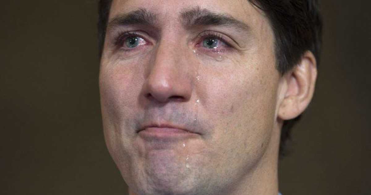 Trudeau crying Blank Meme Template
