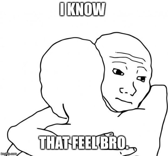 I Know That Feel Bro Meme | I KNOW THAT FEEL BRO. | image tagged in memes,i know that feel bro | made w/ Imgflip meme maker