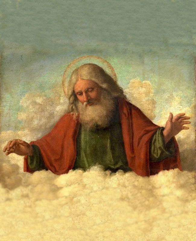 High Quality God looking down 650x800, more space on top and bottom Blank Meme Template