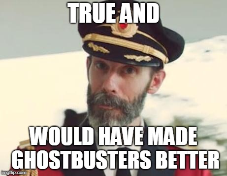 Captain Obvious | TRUE AND WOULD HAVE MADE GHOSTBUSTERS BETTER | image tagged in captain obvious | made w/ Imgflip meme maker