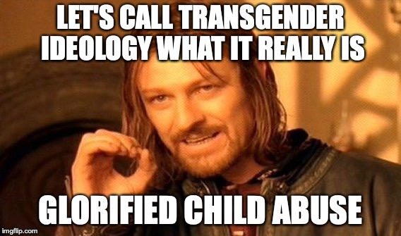 I'm not even an adult yet, but I'm afraid to have kids just because of the ridiculous ideas running around society today! | LET'S CALL TRANSGENDER IDEOLOGY WHAT IT REALLY IS; GLORIFIED CHILD ABUSE | image tagged in memes,one does not simply,transgender,mental illness,child abuse,lgbt | made w/ Imgflip meme maker