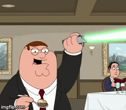 Family guy  | image tagged in gifs,family guy,star wars | made w/ Imgflip video-to-gif maker