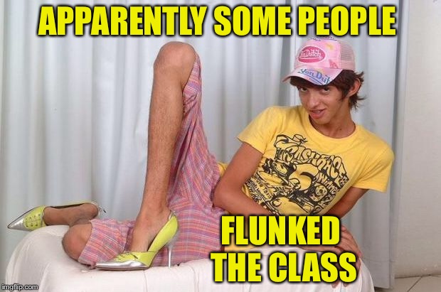 Gay | APPARENTLY SOME PEOPLE FLUNKED THE CLASS | image tagged in gay | made w/ Imgflip meme maker