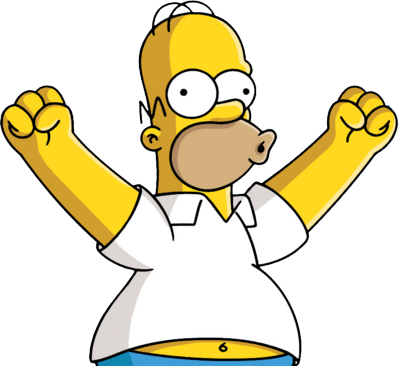 High Quality excited homer Blank Meme Template