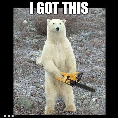 Chainsaw Bear Meme | I GOT THIS | image tagged in memes,chainsaw bear | made w/ Imgflip meme maker