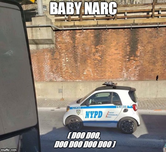 Baby Narc | BABY NARC; ( DOO DOO, DOO DOO DOO DOO ) | image tagged in baby narc | made w/ Imgflip meme maker