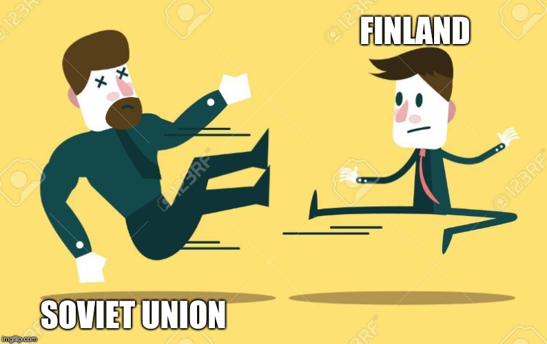 Finland vs USSR | FINLAND; SOVIET UNION | image tagged in ww2,soviet russia,finland,soviet union | made w/ Imgflip meme maker