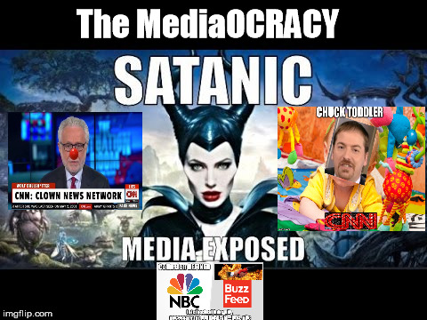 Satanic Media-CNN-NBC-Buzz Feed | The MediaOCRACY | image tagged in buzzfeed,fake media,hate media,marxist media | made w/ Imgflip meme maker