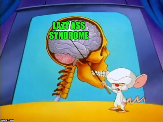 the brain | LAZY ASS SYNDROME | image tagged in the brain | made w/ Imgflip meme maker