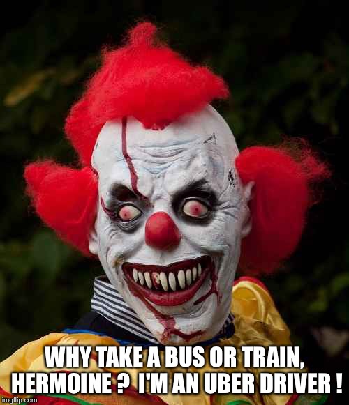 WHY TAKE A BUS OR TRAIN, HERMOINE ?  I'M AN UBER DRIVER ! | made w/ Imgflip meme maker