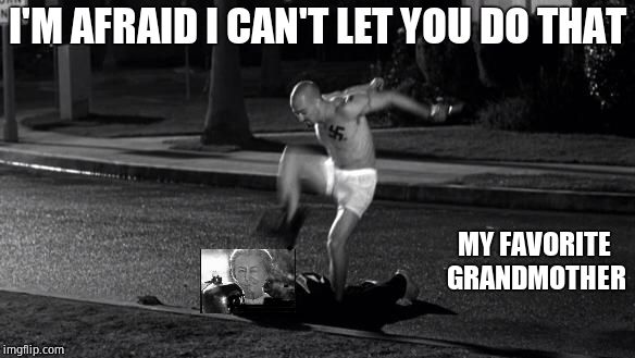 berm | I'M AFRAID I CAN'T LET YOU DO THAT; MY FAVORITE GRANDMOTHER | image tagged in berm | made w/ Imgflip meme maker