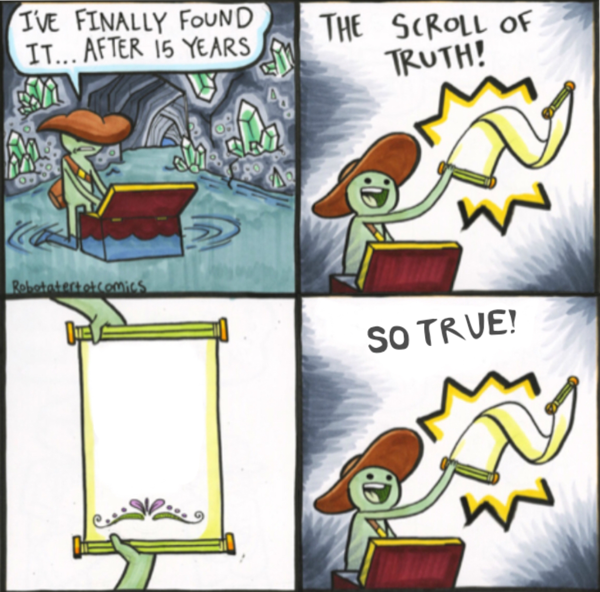 The Real Scroll Of Truth Blank Meme Template