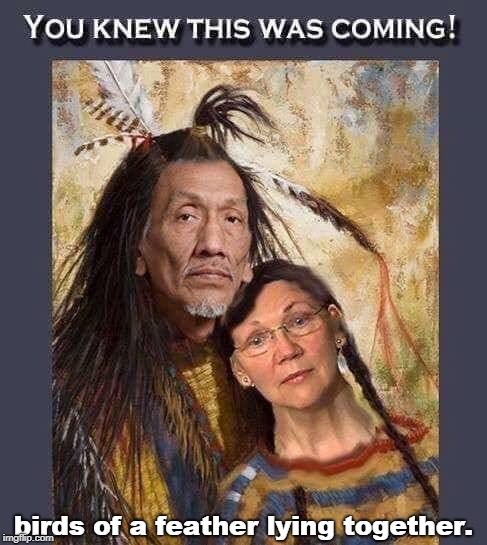 nathan phillips and elizabeth warren sure are good liers. thus the fake news media covers for them. | birds of a feather lying together. | image tagged in fauxahantus,liberalism is a serious mental disorder,modern criminals,memes,fake drum | made w/ Imgflip meme maker