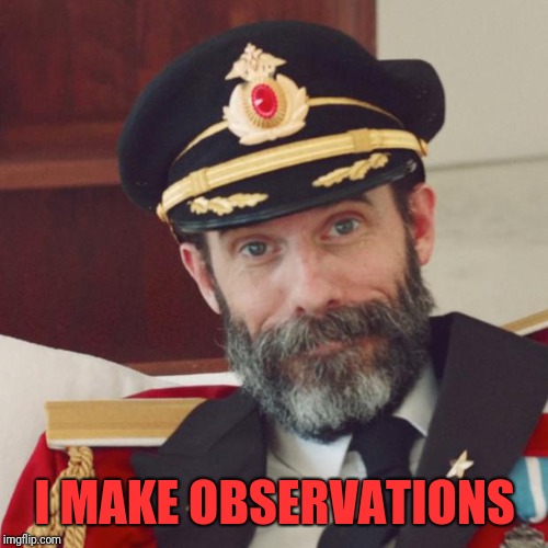 Captain Obvious | I MAKE OBSERVATIONS | image tagged in captain obvious | made w/ Imgflip meme maker