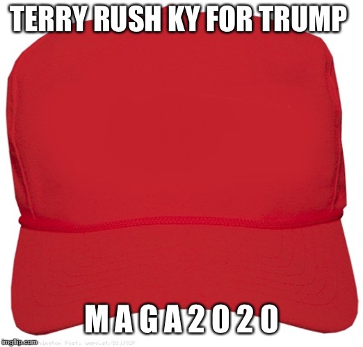 blank red MAGA hat | TERRY RUSH
KY FOR TRUMP; M A G A
2 0 2 0 | image tagged in blank red maga hat | made w/ Imgflip meme maker