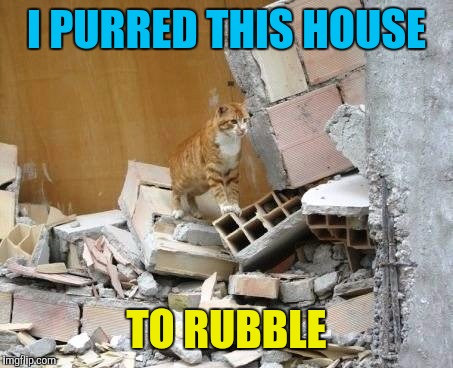 I PURRED THIS HOUSE TO RUBBLE | made w/ Imgflip meme maker