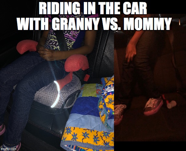 RIDING IN THE CAR WITH GRANNY VS. MOMMY | image tagged in expanding brain | made w/ Imgflip meme maker