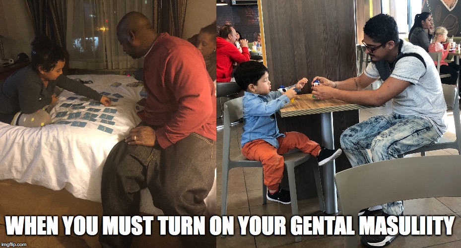 WHEN YOU MUST TURN ON YOUR GENTAL MASULIITY | image tagged in success kid | made w/ Imgflip meme maker
