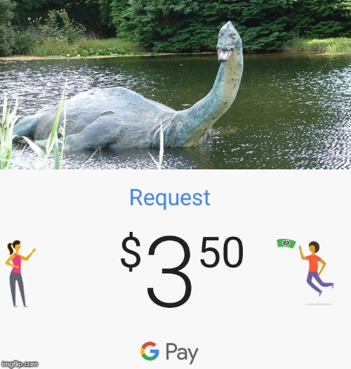 Google Request Sent for Tree Fiddy | image tagged in tree fiddy,south park,loch ness monster,money,google,google pay | made w/ Imgflip meme maker